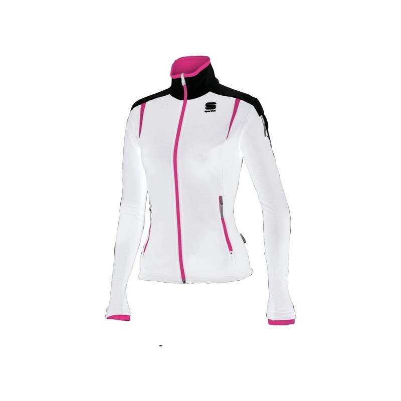Warm-up jacket Sportful APEX Lady WS Jacket white-fuchsia Warm-up jacket Sportful APEX Lady WS Jacket white-fuchsia