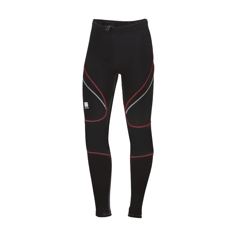 Winter tights Sportful Cardio Evo Tech Tight black-red Winter tights Sportful Cardio Evo Tech Tight black-red