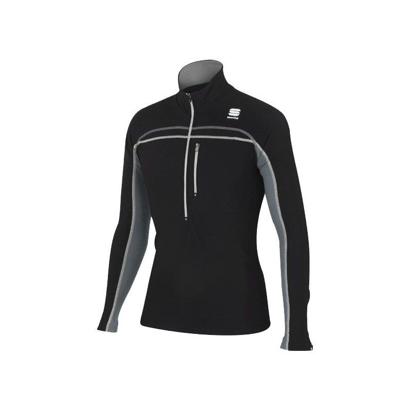 Winter shirt Sportful Cardio Evo Tech Top black-grey Winter shirt Sportful Cardio Evo Tech Top black-grey
