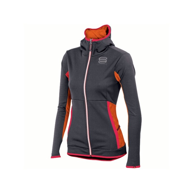 Warming-up Sportful Rythmo W Jacket dark grey-orange Warming-up Sportful Rythmo W Jacket dark grey-orange