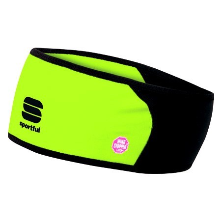 Sportful Windstopper Headband yellow fluo-black