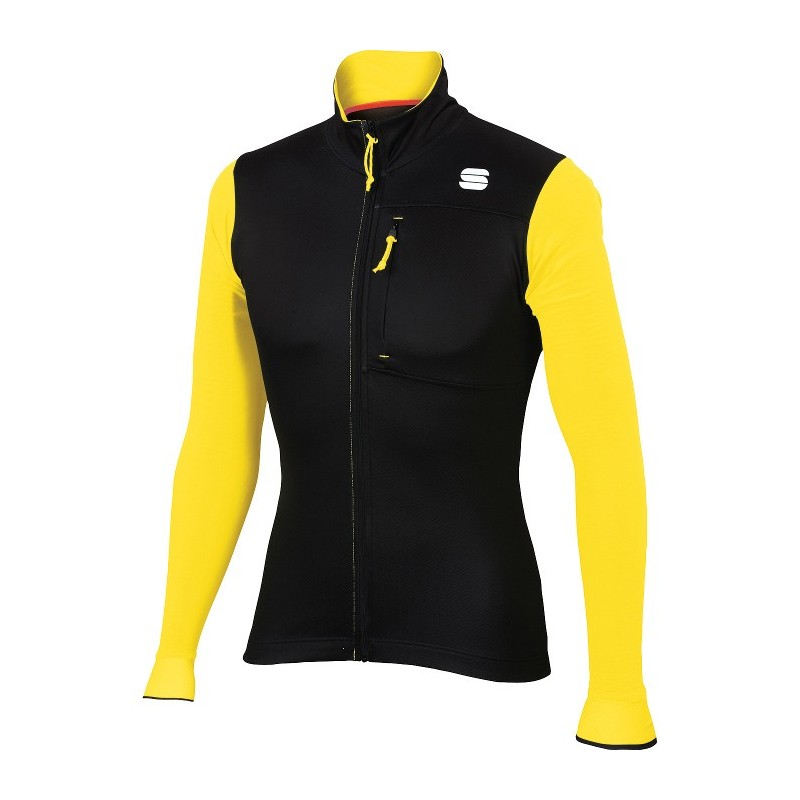 Warm jersey Sportful Rythmo Jersey black-yellow Warm jersey Sportful Rythmo Jersey black-yellow