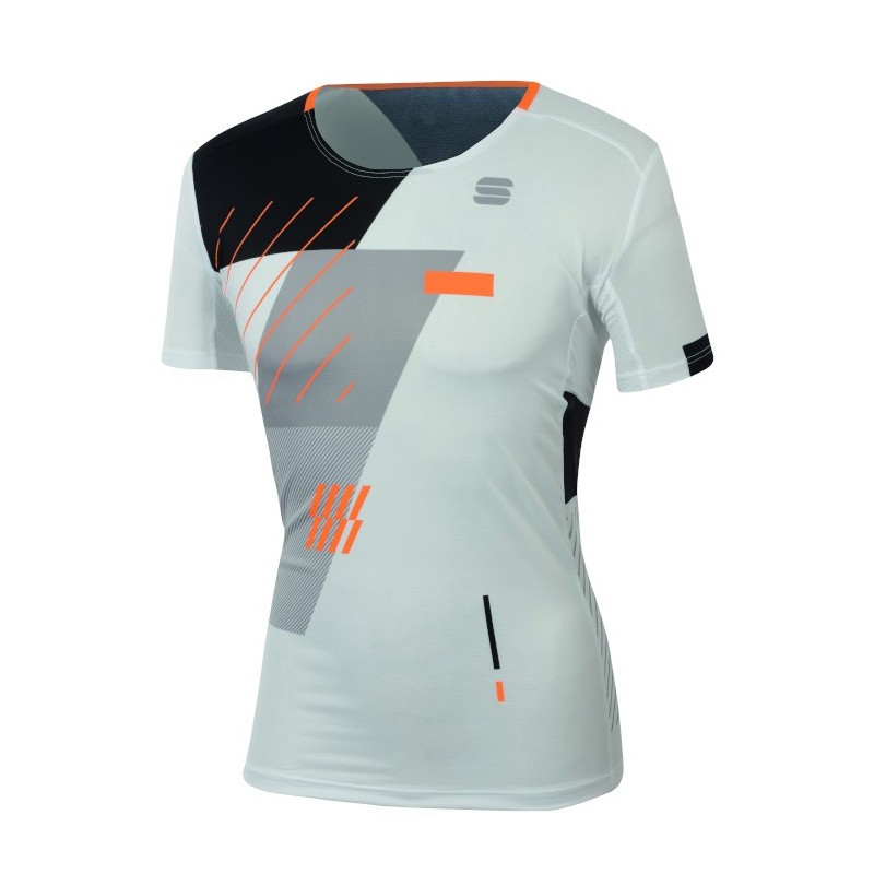 Men's Sportful Training Jersey white-black-orange Men's Sportful Training Jersey white-black-orange