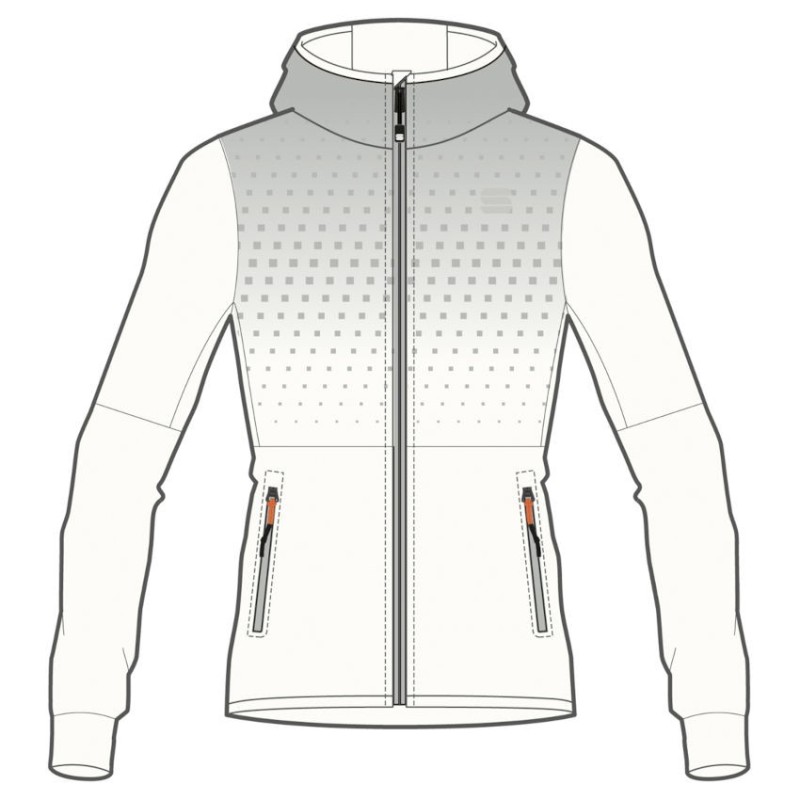 Warm women's Jacket Sportful Rythmo W white/steel grey Warm women's Jacket Sportful Rythmo W white/steel grey