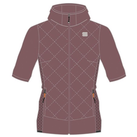 Warm women's jacket Sportful Rythmo W Puffy Mauve