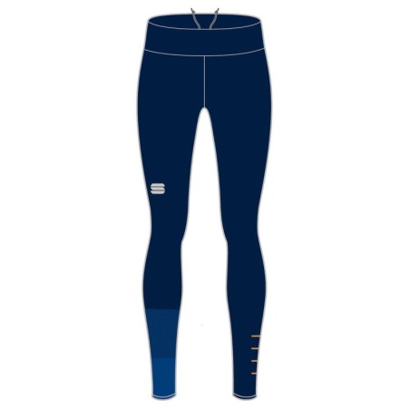 Warm women's tights Sportful Squadra W blue ceramic / italy blue