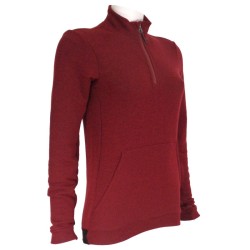 Women's warm sweater Sportful Xplore W Fleece red wine