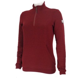Women's warm sweater Sportful Xplore W Fleece red wine