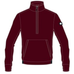Men's warm sweater Sportful Xplore Fleece red wine