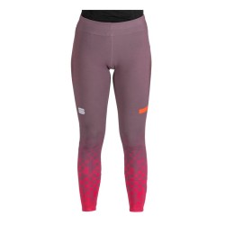 Warm women's tights Sportful Squadra W mauve / raspberry
