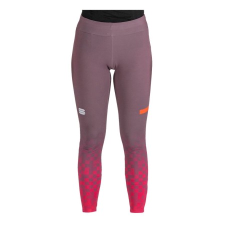 Warm women's tights Sportful Squadra W mauve / raspberry