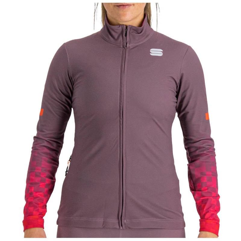 Knitted women jersey Sportful Squadra W mauve Knitted women jersey Sportful Squadra W mauve