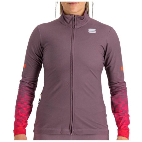 Knitted women jersey Sportful Squadra W mauve