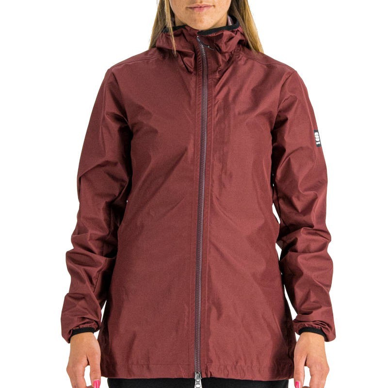Universal waterproof women's jacket Sportful Xplore W Hardshell red wine Universal waterproof women's jacket Sportful Xplore W Hardshell red wine