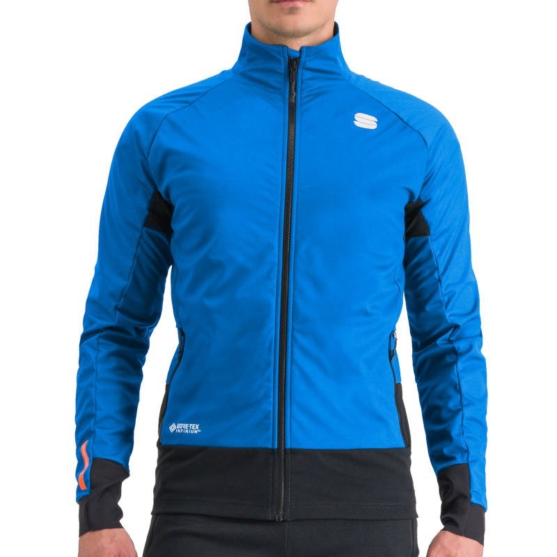 Training warm jacket Sportful Apex Jacket blue denim Training warm jacket Sportful Apex Jacket blue denim