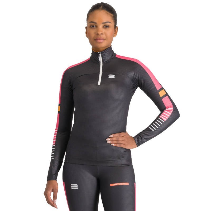 Sportful Apex W women's Jersey 2024 black / raspberry pink Sportful Apex W women's Jersey 2024 black / raspberry pink