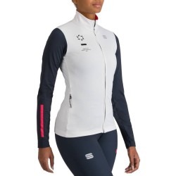 Women jersey Sportful Squadra W Raspberry white / galaxy blue