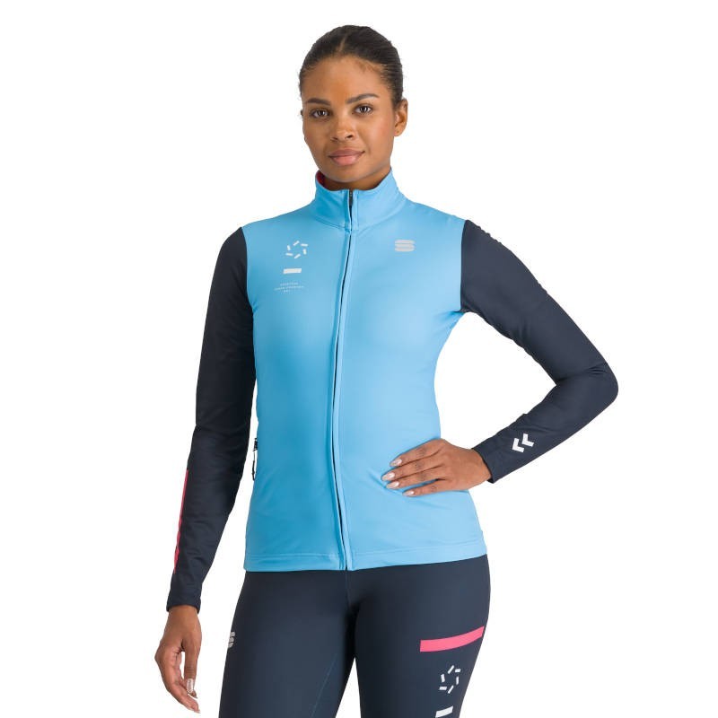 Women jersey Sportful Squadra W blue aquarius / Galaxy blue Women jersey Sportful Squadra W blue aquarius / Galaxy blue