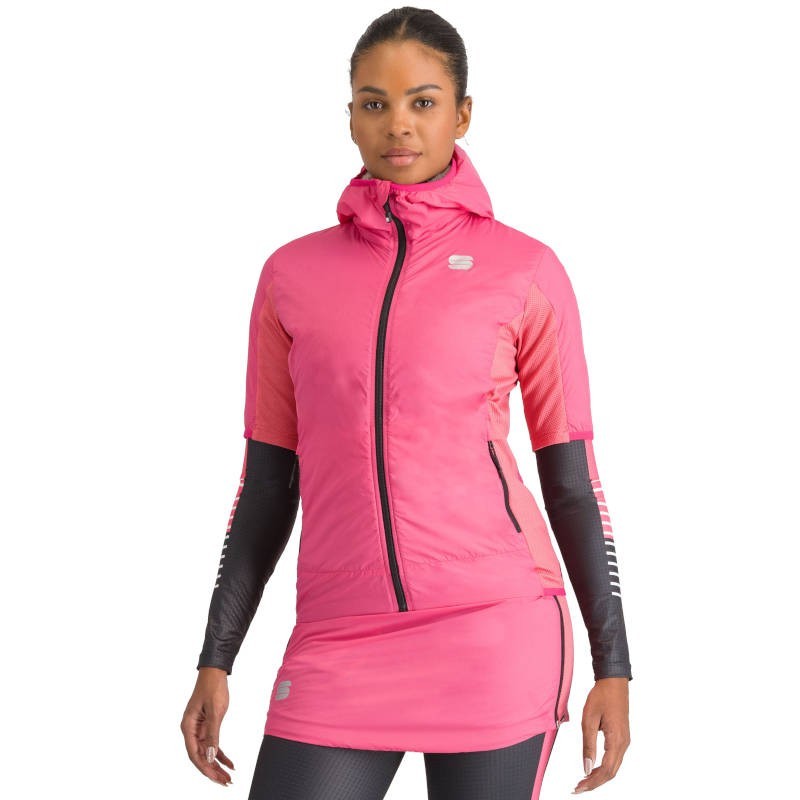 Warm women's jacket Sportful Rythmo W Puffy 2024 raspberry pink Warm women's jacket Sportful Rythmo W Puffy 2024 raspberry pink