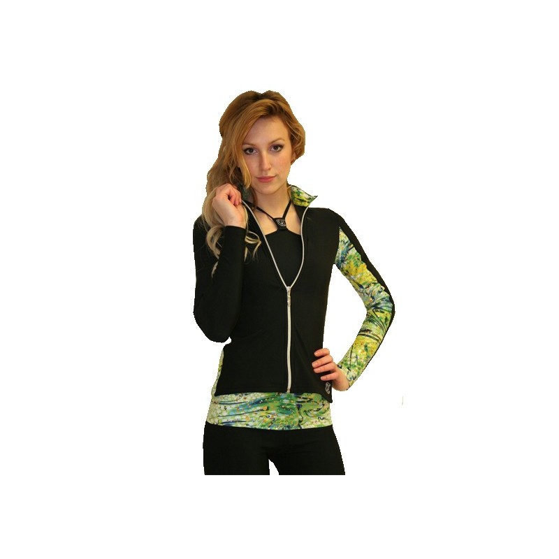 Thuono figure skating jacket model Performance Glitter Green Thuono figure skating jacket model Performance Glitter Green