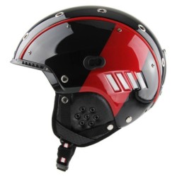 Skihjelm CASCO SP-4.1 svart-rød skinnende