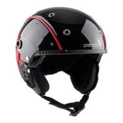 Skihjelm CASCO SP-4.1 svart-rød skinnende