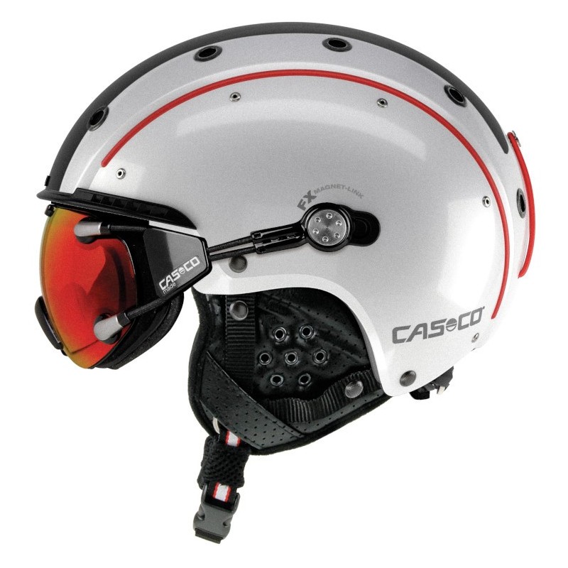 Skihjelm CASCO SP-3 Comp hvit-rød-svart Skihjelm CASCO SP-3 Comp hvit-rød-svart