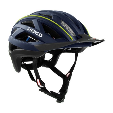 Sykling / rulleski hjelm Casco Cuda 2 marineblå - neon gul matt
