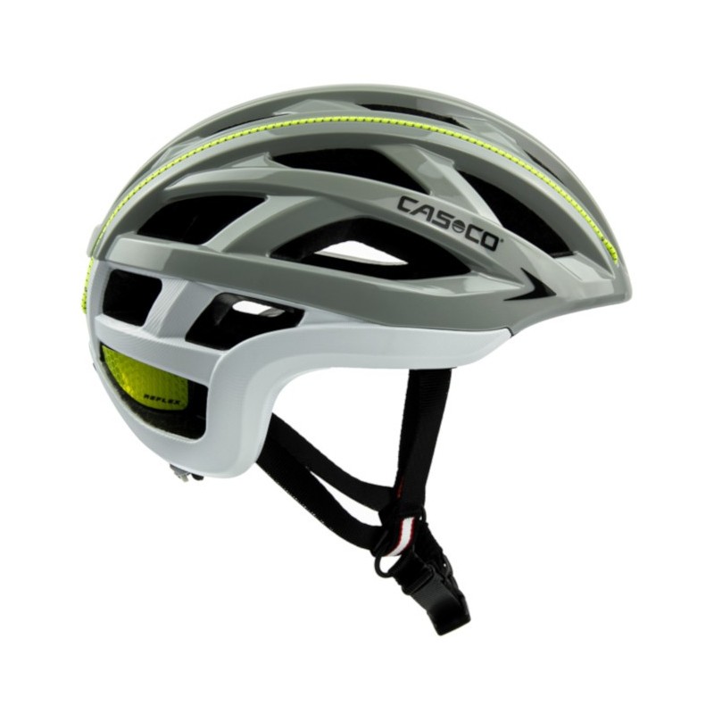 Sykling / rulleski hjelm Casco Cuda 2 Strada grå-hvit neon skinnende